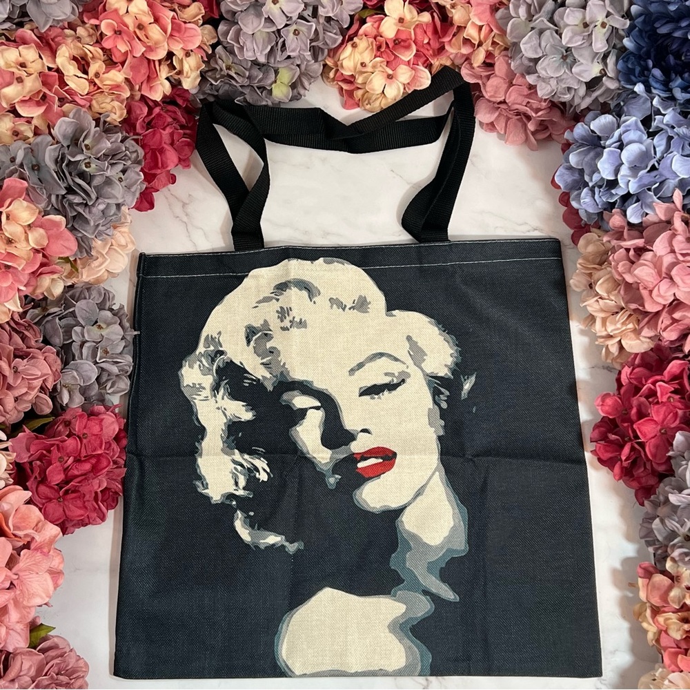 Eco-Friendly Iconic Marilyn Monroe Movie Star Folding Tote Bag - Picture 2 of 14